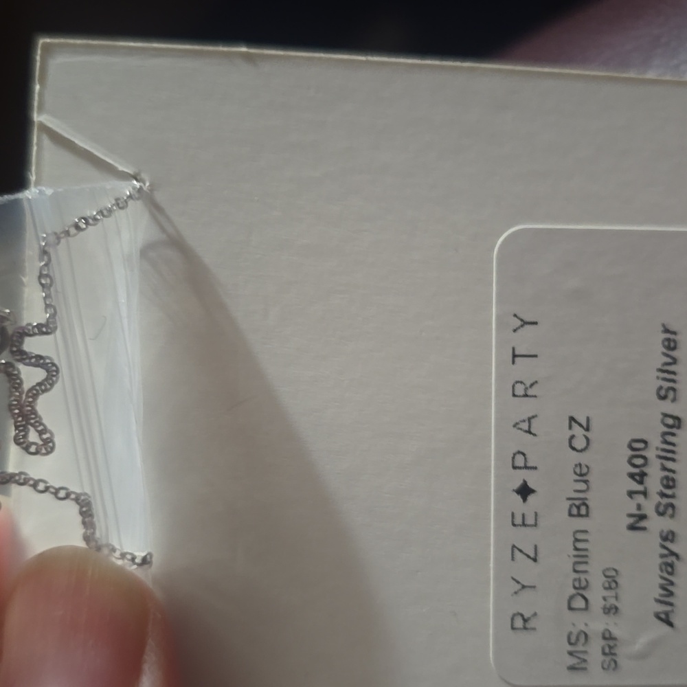 New With Box Ryze Sterling Silver Necklace. - Picture 2 of 3